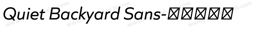 Quiet Backyard Sans字体转换